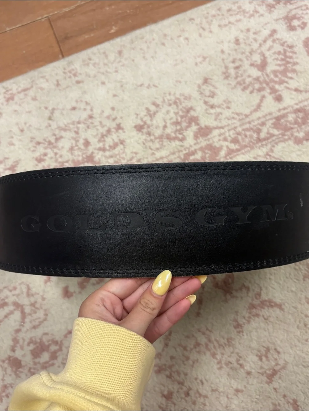 Black Leather Weightlifting Belt